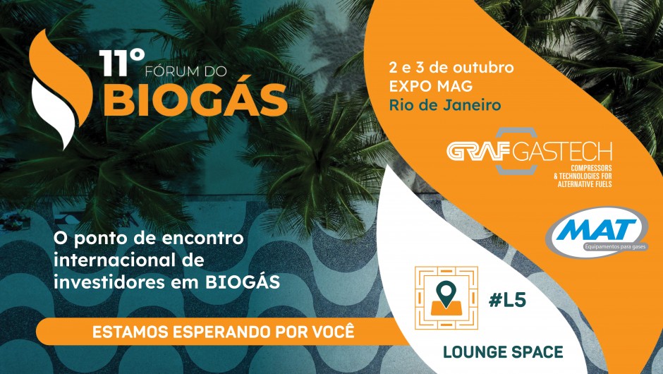 11th Fórum do Biogás, 2-3 October, Brazil